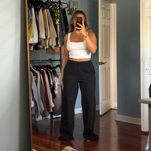 Black Cuffed Trousers
